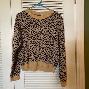 H&M Leopard Print Sweater